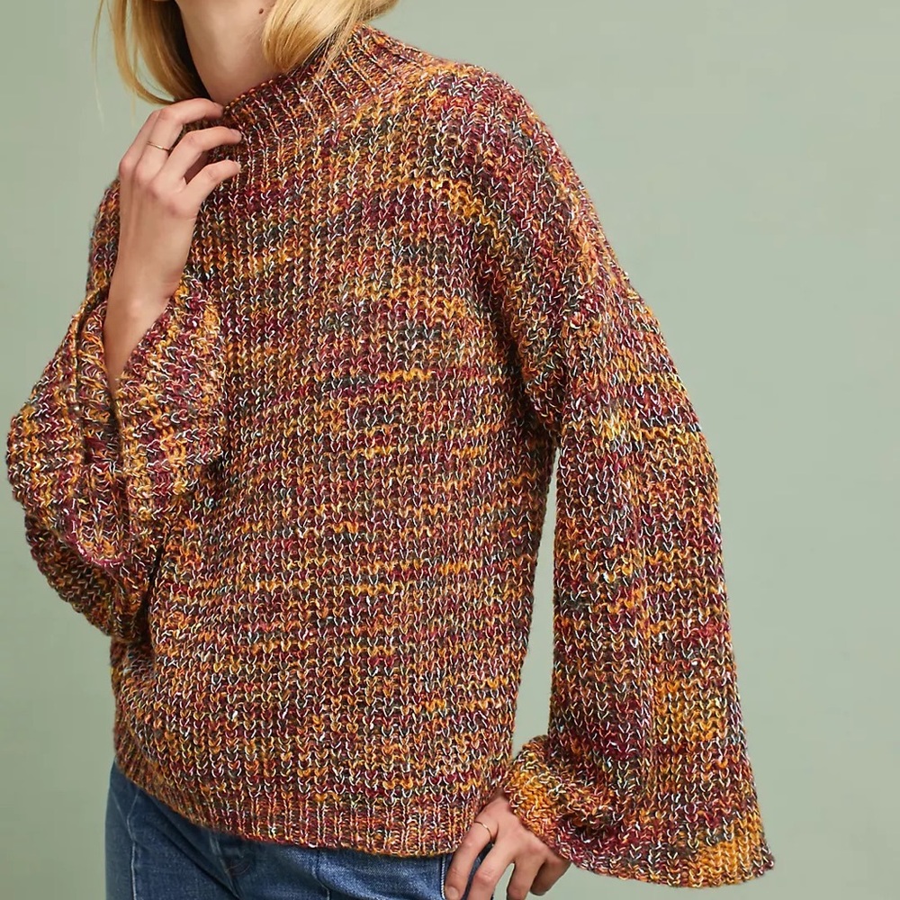 Moth by Anthropologie Tessie Stitched Pullover Sweater